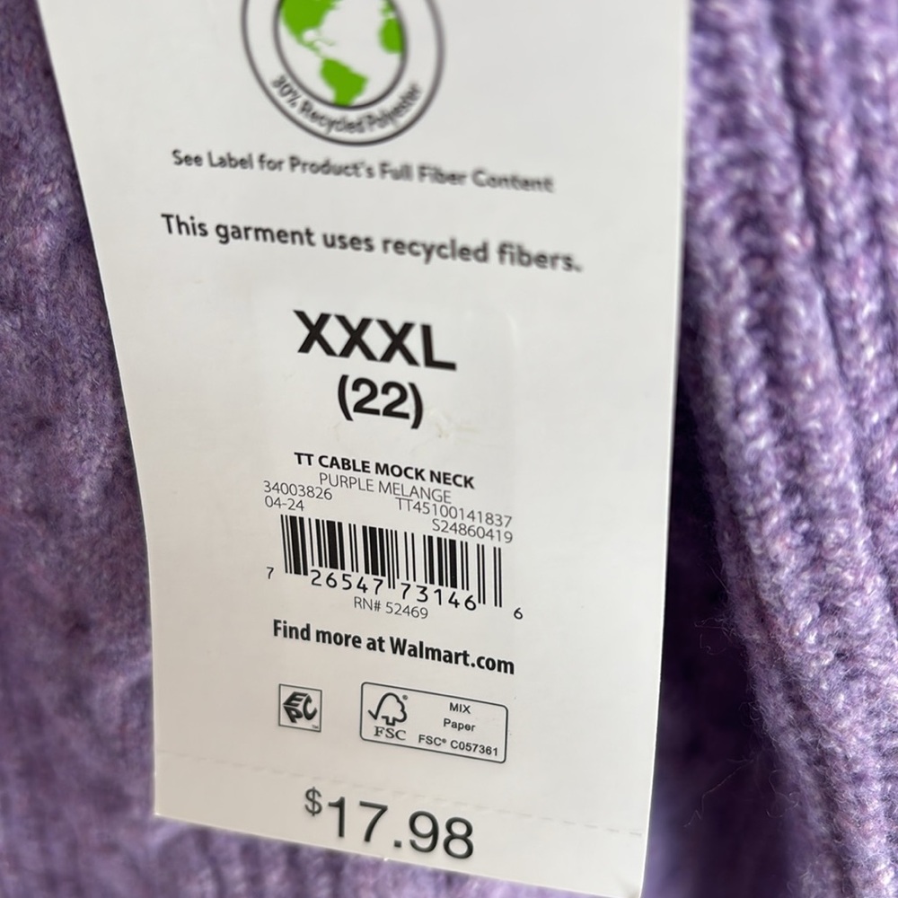 Cable Mock Neck Sweater - Picture 5 of 5
